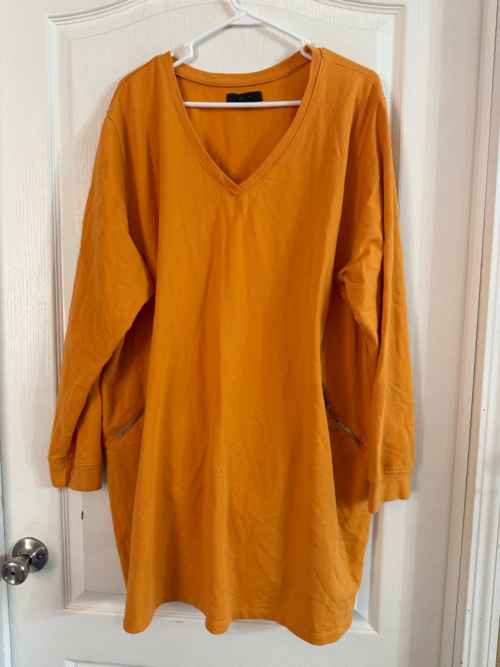 Ellos Women’s Orange French Terry Sweatshirt Tunic 2X. AP-39